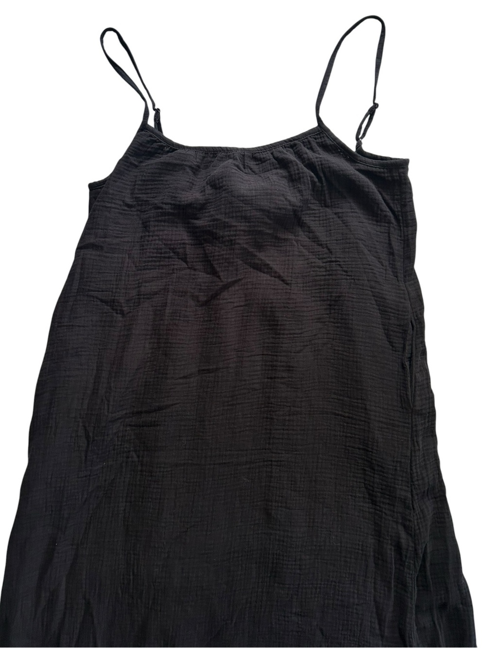 100% Cotton Gauze Sol Angeles NWT M/L Maxi Dress Minimalist Coastal Euro Summer - Picture 7 of 12